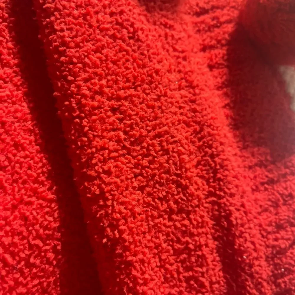 PINK vs red/white Marshmallow knit plush fleece throw blanket 50 x60 twin